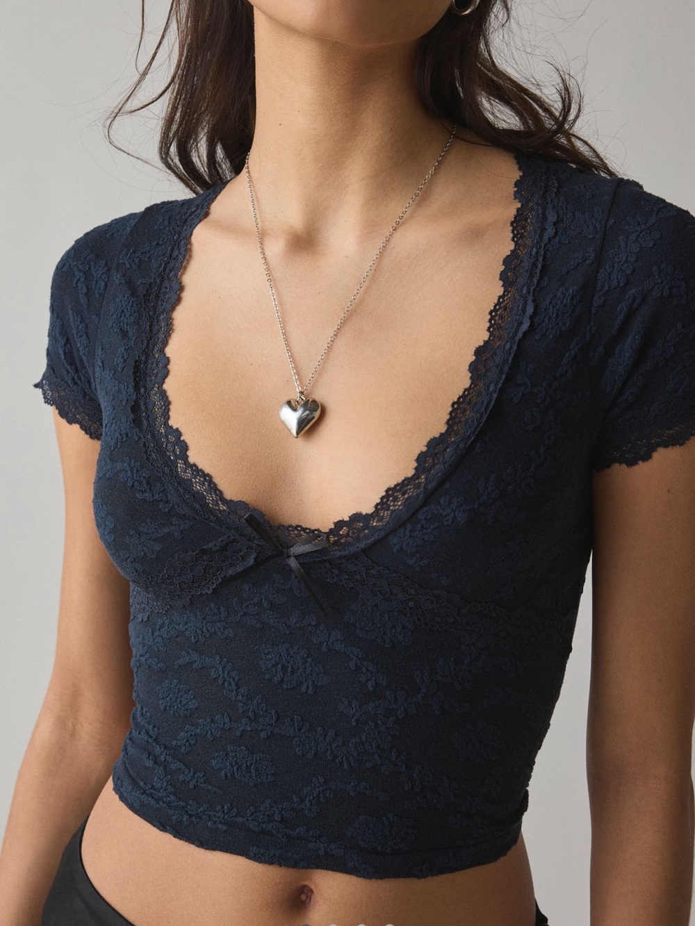 Urban Outfitters Out From Under Black Lace Top XS/S NWT - Picture 1 of 6